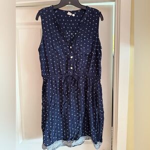 GAP Dark Blue Patterned Sleeveless dress size m